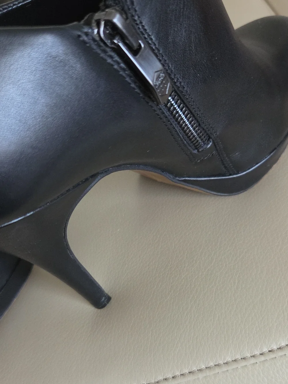Classic Black Leather Women's High-Heel Ankle Booties